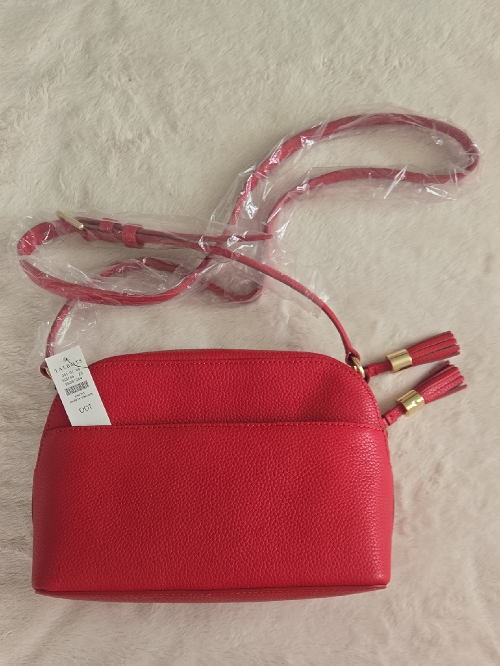 Talboys Red Women's Leather Crossbody Bag